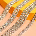 thumbnail image 3 of Cadena de diamantes de garra blanca cosida a mano Cinturón de diamantes de varias filas Ropa decorativa Bolso Accesorios Material de accesorios Cadena de garra, 3 of 6