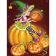 thumbnail image 2 of Cuadros Decorativos Kits de pintura de diamante 5D DIY Taladro redondo completo Imagen de bruja de Halloween (A2257) Tmvgtek embutido en tela, 2 of 8