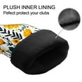thumbnail image 4 of Golf Club Covers, Watercolor Yellow Flowers Premium PU Leather Driver Hybrid Putter Head Covers with Velvet Lining, Waterproof Golf Gifts for Men Women, 4 of 11