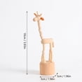 thumbnail image 3 of Office Desk Decor Wooden Giraffe Figurine Minimalist Home Decor Work Desk Decor Cute Desk Decorations for Home 1 Pack, 3 of 9