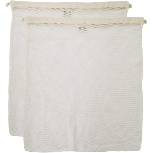 Organic Cotton Mesh Laundry Bag; Machine Washing Bags For Delicates