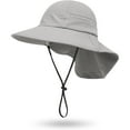 thumbnail image 2 of WTOBBY Toddler Sun Hat for Ages 1 to 3 Years, Baby Beach Hat with Wide Neck Flap Protection, UPF 50+ Infant Hat for Outdoor Play and Family Vacations,Gray S, 2 of 5