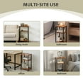 thumbnail image 5 of CONCETTA End Table with 3 Shelves, Narrow Nightstand for Small Spaces, Easy Assembly, Ideal for Living Room and Bedroom,Rust Brown, 5 of 10