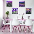 thumbnail image 5 of Lavender Flowers Wall Art Decor Canvas Prints Purple Floral Pictures Painting Artwork Framed 16x16 Inch 4 Panels Modern Landscape Still Life Photos Home Decoration Ready to Hang Bedroom Bathroom, 5 of 6
