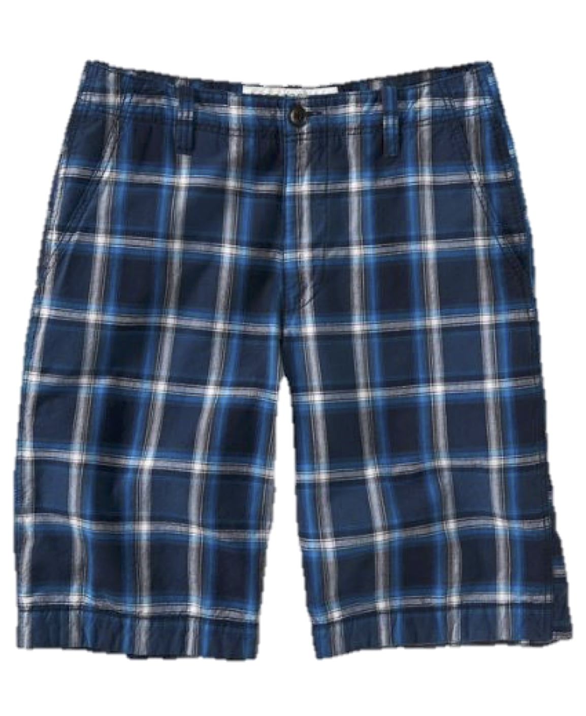 Aeropostale Mens Longer Length Casual Flat Front Plaid Shorts