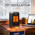 thumbnail image 2 of MORENTO Space Heater for Indoor Use, 1500W PTC Ceramic Heater with Remote Control, ECO, 12H Timer, 70&deg; Oscillation, Overheat, Tip-Over Prot, 2 of 7