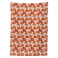 thumbnail image 3 of Ambesonne Floral Tablecloth Rectangular Table Cover, Overlapping Lotus Flower, 60"x84", Pale Orange Vermilion, 3 of 4