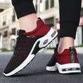 thumbnail image 3 of Men's Air Cushion Running Shoes Slip-on Breathable Knit Tennis Walking Sneakers Lightweight Athletic Sports Shoes for Daily Wear & Gym, 3 of 7