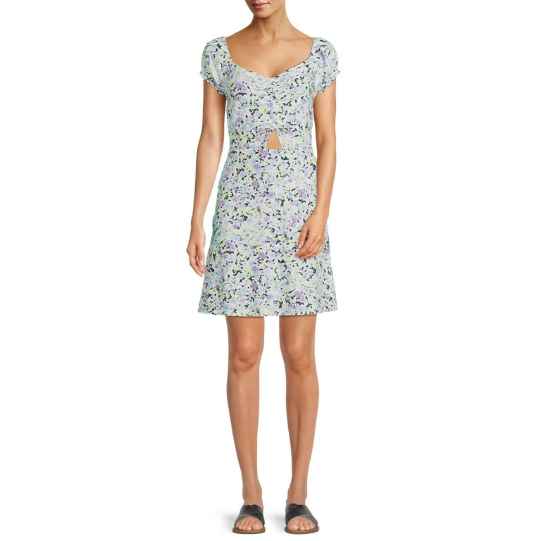 No Boundaries Juniors Cut Out Dress with Ruched Front Walmart