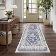 thumbnail image 4 of Roxstand 2'x6' Washable Runner Rug for Hallway Entrance Bedroom Entryway, Vintage Oriental Non Slip Stain Resistant Kitchen Rugs, Blue, 4 of 10