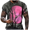 thumbnail image 2 of EGNMCR T-Shirt Décontracté pour Hommes à Col Rond Imprimé Manches Courtes, 2 of 5
