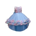 thumbnail image 7 of Girl Rose Ruffle Tiered Tutu Gown Flower Girl‘s Sleeveless Lace Princess Dresses with Long Hem Party Ball Tulle Pageant Gowns for Wedding, Birthday, Christmas - 3-10T, 7 of 7
