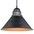 thumbnail image 5 of Vaxcel Outland 1 Light Black Gold Farmhouse Outdoor Barn Dome Pendant, 5 of 6