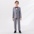 thumbnail image 7 of Boys’ Formal Suit 6 Piece Set, Toddler Tuxedos for Wedding, Suits for Teens Boy Dress School Clothes Gray 6-12 Months, 7 of 7