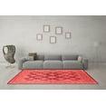 thumbnail image 3 of Ahgly Company Indoor Round Oriental Red Industrial Area Rugs, 4' Round, 3 of 4