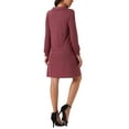 thumbnail image 3 of INSPIRE CHIC Women's Fall Casual Long Sleeve Tunic Top Dress Button Lapel Pullover Flowy Dress with Pockets, 3 of 5