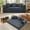 Gray, variant on VFD Convertible Floor Sofa Bed with Storage Pocket, 3 Seats with 3 Pillows Corduroy Folding Mattress Sofa with Zipper Closure, Floor Lounge Couch for Living Room, Bedroom, Studio -Gray