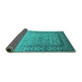thumbnail image 2 of Ahgly Company Indoor Square Oriental Turquoise Blue Industrial Area Rugs, 7' Square, 2 of 4