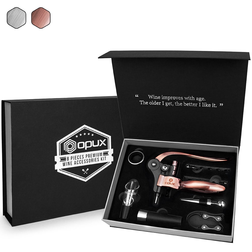 Wine Opener Set Smaier Rabbit Style Corkscrew,Wine Accessories,Wine Opener Kit Gift Set with Wood Case