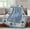 Hazy blue, variant on Blue Thanksgiving Fleece Throw Blanket for Couch, Fall Pumpkins Maple Leaf Distressed Art Microfiber Flannel Blanket for All Season, Lightweight Soft Throw Blankets for Baby, Kids, Pets, 30"x40"