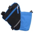 thumbnail image 1 of Bolsa triangular de nailon para bicicleta de montaña, bolsa para el marco del sillín, para botellas de agua, artículos pequeños, color azul, 1 of 15