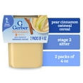 thumbnail image 3 of (8 pack) (8 pack) Gerber Stage 2 Baby Food, Pear Cinnamon Oatmeal Cereal Tubs, Baby Oatmeal, 16PK, 3 of 16
