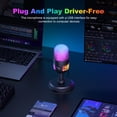 thumbnail image 5 of Siivton Gaming USB Microphone for PC, PS5/PS4, Laptop,Mac, Computer Condenser Mic with RGB Lighting,USB Plug and Play, LED Mute Button, for Streaming, Podcast, Studio Recording, 5 of 7