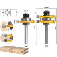 thumbnail image 2 of 2Pcs 6Mm Shank Joint Assembly Router Bit Set Tongue & Groove T-Slot Milling Cutter for Woodwork Cutt, 2 of 5
