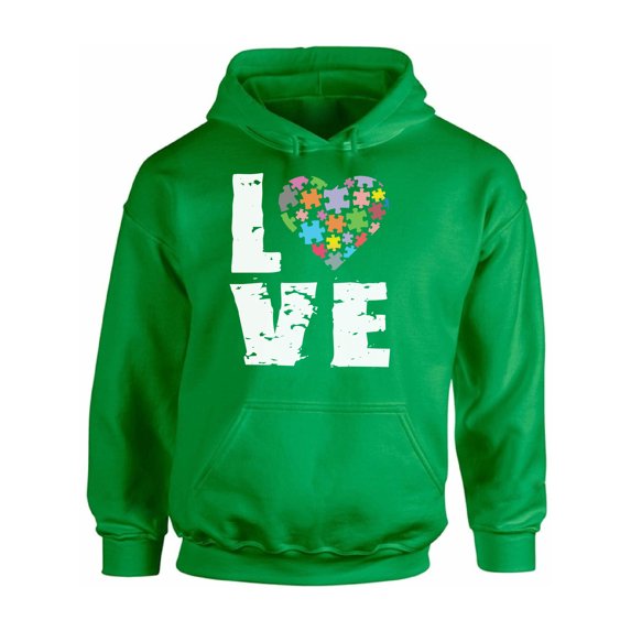 Awkward Styles Unisex Love Puzzles Autism Awareness Graphic Hoodie Tops Autistic Support