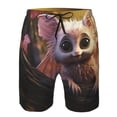 thumbnail image 3 of Pofeuu Adorable Fluffy Bat Prin Men's Swim Trunks Quick Dry Bathing Suit Swimming Board Shorts Mesh Lining Beach Swimwear-Large, 3 of 6
