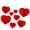 Red, variant on 8Pcs Foldable Paper Heart Ornament Valentine's Day Heart Decoration for Wedding Anniversary and Engagement