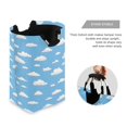 thumbnail image 3 of Yayeee Freestanding Laundry Hamper with Handle Collapsible Large Storage Basket for Clothes, Cartoon Cloud Pattern, 3 of 7