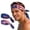 2PC, variant on American Flag Polyester Bandana 20" x 20" 4th of July Tie Headband Outdoor, Memorial Day Patriotic Events for Soccer, Tennis, Workout 2PC