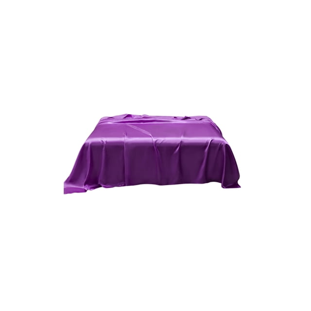 Silk Bed Sheets for Women Satin Finish Bedding Set Queen Size Purple