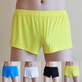 thumbnail image 5 of CENL Men Ice Silk Boxer Briefs Trunks Sexy Sheer Breathable Seamless Shorts Underwear, 5 of 9