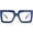 Blue, variant on Square Black Glasses for Women Men Big Frame Blue Light Blocking Glasses Fashion Eyeglasses