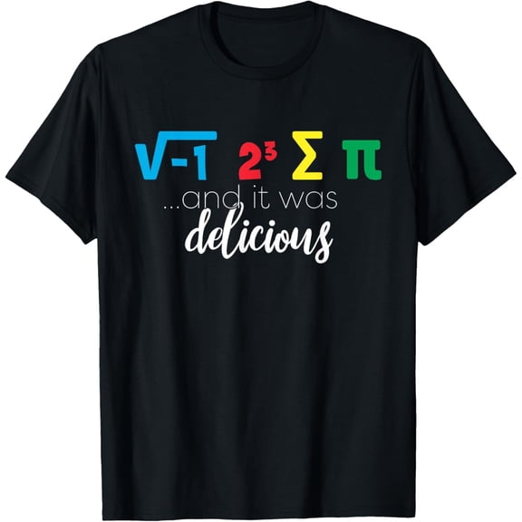 Funny Math Pun T-Shirt - I Ate Some Pie Mathematics Teacher Gift - Science Nerd Joke Graphic Tee - Retro Short Sleeve Cotton Apparel for Men Women Adults