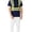 Navy, variant on Hi Vis T-Shirt - Safety Shirt, ASNI Class 3 Segmented Reflective Safety T-Shirt-6685R-Blk-Red-2XL