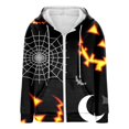 thumbnail image 5 of Halloween Hoodies for Women 2025 Halloween Pumpkin Skull Graphic Zip Up Hoodie Sweatshirt with Pockets Pullover Tops, 5 of 6