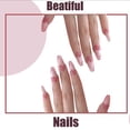 thumbnail image 4 of Apuakthei 24 uñas postizas largas, uñas postizas de ataúd, uñas acrílicas de cobertura total brillante, lindas uñas a presión para niñas y mujeres (rosa), 4 of 5