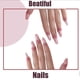 thumbnail image 4 of Apuakthei 24 uñas postizas largas, uñas postizas de ataúd, uñas acrílicas de cobertura total brillante, lindas uñas a presión para niñas y mujeres (rosa), 4 of 5