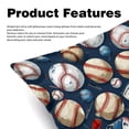 thumbnail image 2 of Baseball Decorative Throw Pillow Covers Set of 2, Velvet Bed Pillow Cases with Unique Patterns for Home Decor, Available in 16x16, 18x18, and 20x20 Inches,for Living Room, Bedroom - Great Gift Idea!, 2 of 6