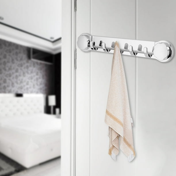 Cergrey Support de crochet de support de mur de serviette en plastique  multifonction avec ventouse pour cuisine de salle de bains, porte-serviettes  de toilette, porte-serviettes de salle de bains 