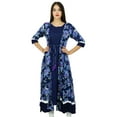 thumbnail image 1 of Bimba Exclusive 2 Piece Printed Kurti Long Kurta Boho Chic Dress, 1 of 7
