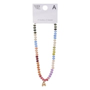 Time and Tru Goldtone Multicolored Bead Initial A Necklace