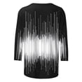 thumbnail image 3 of Uootdi 3/4 Sleeve Tops for Women Crewneck Tropical Floral Print Loose Fit Casual Summer Vacation Beach Blouses Gift, 3 of 5