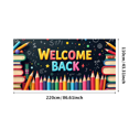 thumbnail image 3 of Space Theme Welcome Back Banner School Backpack and Planets Colorful Backdrop Classroom Decorations Outer Space Party Supplies Photography Props, 3 of 4