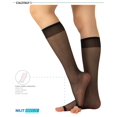 thumbnail image 3 of Calzitaly - 2 Pairs Open Toe Knee High Socks, Toeless Over-the-Calf Socks, Light Fabric Sheer 10 Denier, Ultra Soft Freetoes for Women (One Size, Black or Nude), 3 of 6