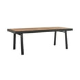 thumbnail image 2 of Armen Living Nofi Outdoor Patio Dining Table in Charcoal Finish with Teak Wood Top, 2 of 5