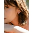 thumbnail image 3 of ChicSilver 925 Sterling Silver Stud Earrings Hypoallergenic Created Garnet Stud Earring Red Bow Earring January Birthstone Earrings for Women, 3 of 9